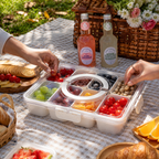 Organizador de Alimento Acrílico Com 8 Divisórias Para Frutas Legumes e Petiscos Transparente