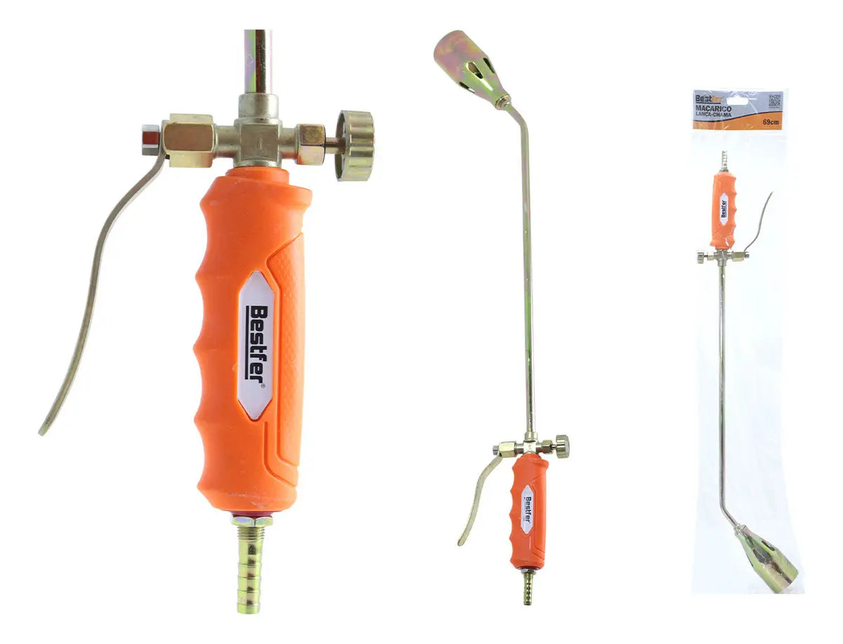 Maçarico Lança Chamas Portátil com Soldagem + Kit EPI Soldador