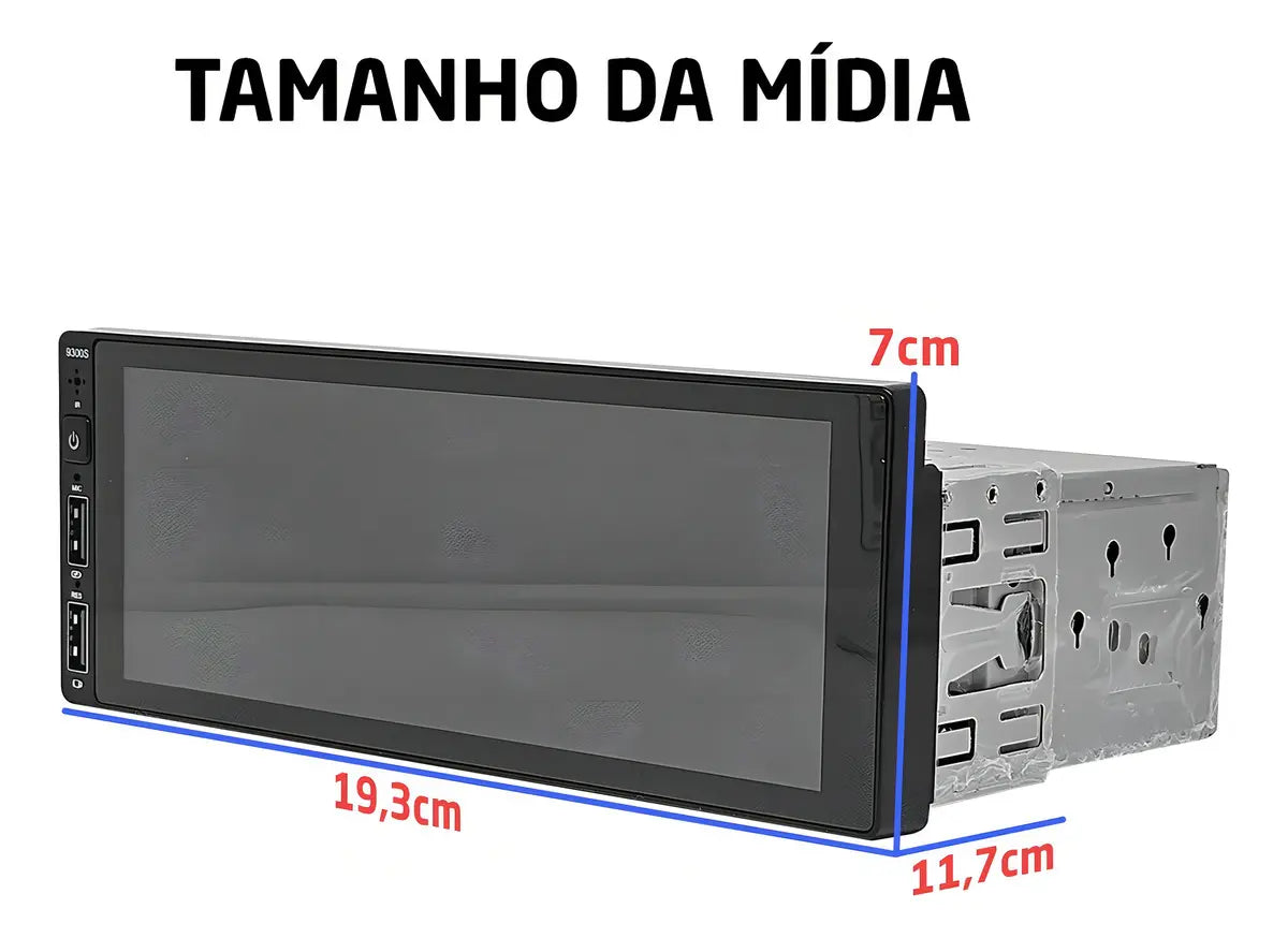 Central Multimídia Universal CarPlay Sem Fio Com Camera De Ré