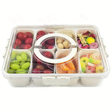 Organizador de Alimento Acrílico Com 8 Divisórias Para Frutas Legumes e Petiscos Transparente