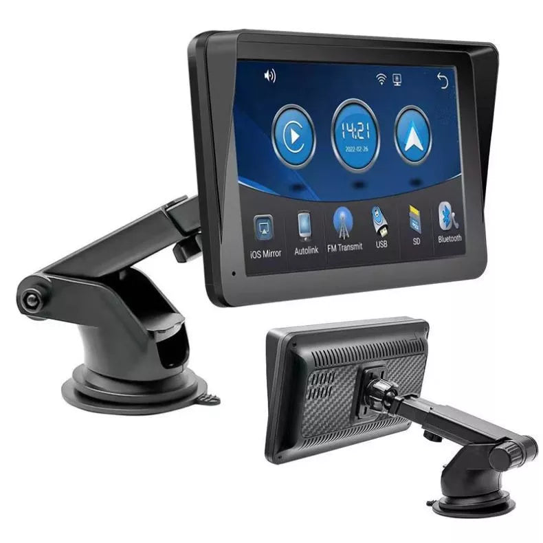 Multimídia Portátil Universal Carplay Android e IOS Com Câmera de Ré